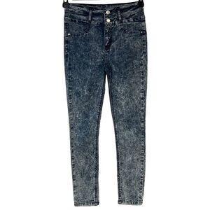 Refuge Jeans‎ Blue Acid Wash Women Size 2 Stretch Mid Rise 90s Y2K Back Pockets